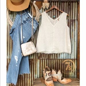 Savannah 7s Cream Linen Tank